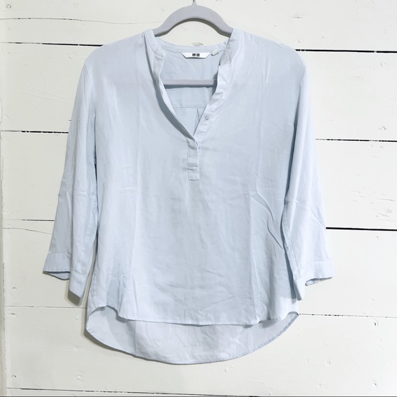 Uniqlo Tops - Lightweight Baby Blue Uniqlo Shirt